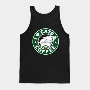 I Love Cats And Coffee Cute Cat Lover And Coffee Drinker Gift Tank Top